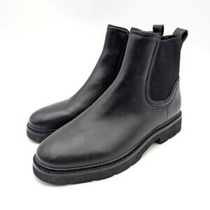 Vince Rue Pull-On Chelsea Ankle Boots Round Toe Women's Black Size US7M EU37